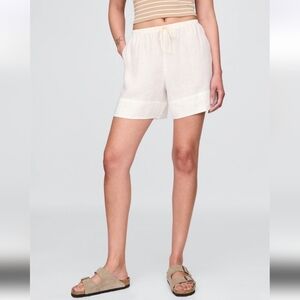 Gap White Linen Shorts